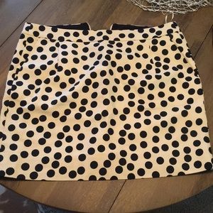 J. Crew Polka Dot Linen Mini Skirt